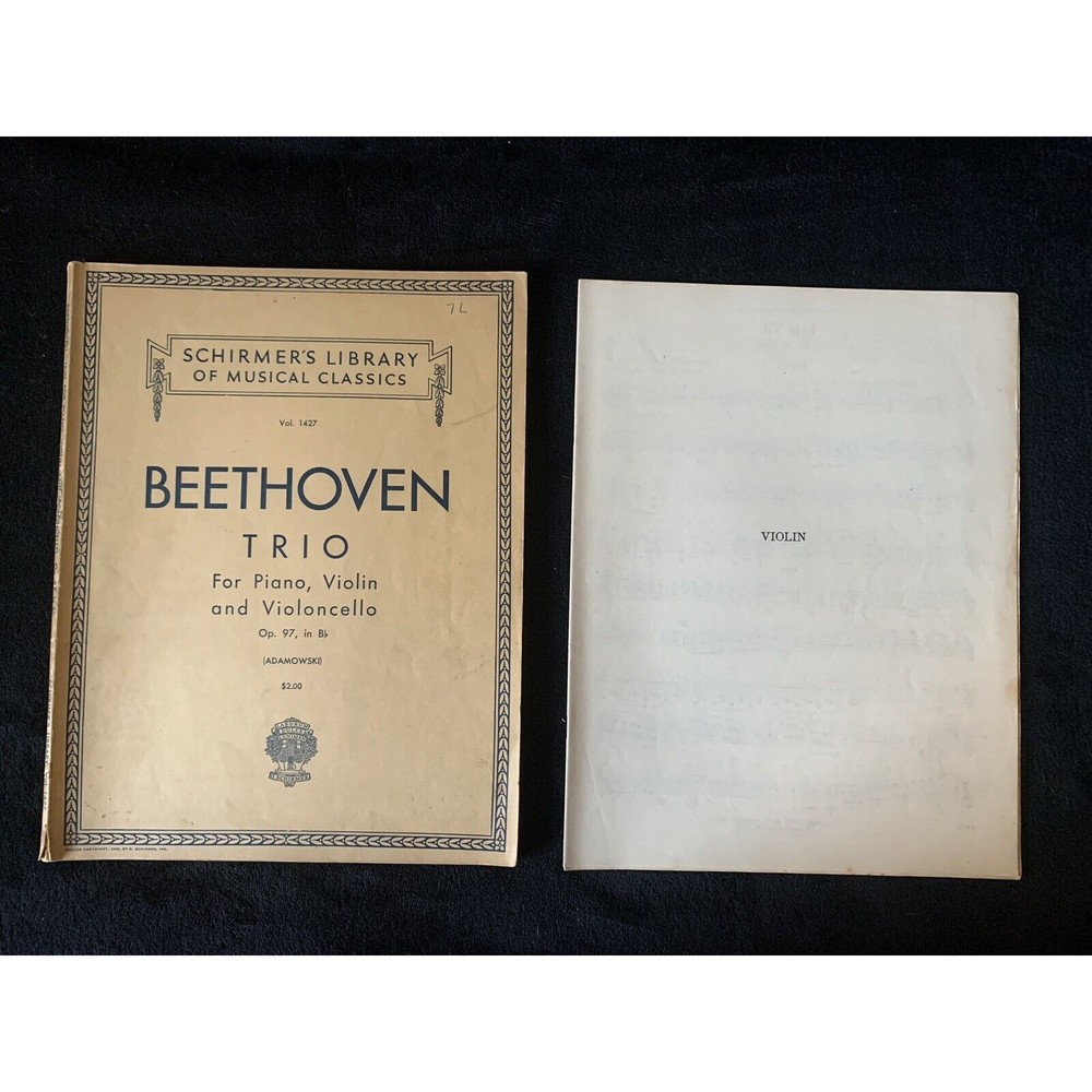BEETHOVEN Trio Op. 97 in B flat for Piano, Violin, and Cello - Sheet Music